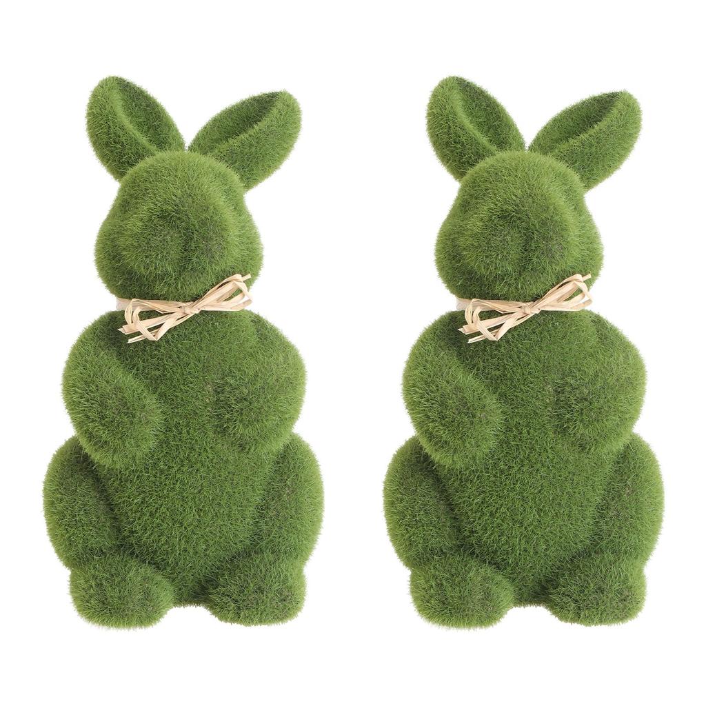 Easter Moss Bunny Decor Set of 2 by HitMyNeed