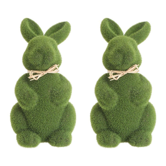 Easter Moss Bunny Decor Set of 2 by HitMyNeed