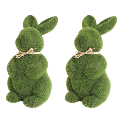 Easter Moss Bunny Decor Set of 2 by HitMyNeed