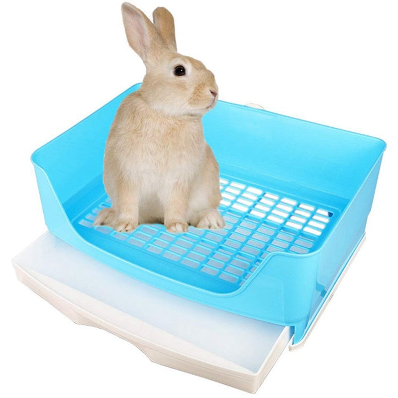 Easy Clean Rabbit Litter Pan with Drawer by HitMyNeed