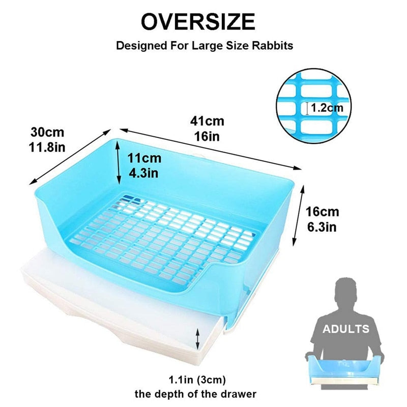Easy Clean Rabbit Litter Pan with Drawer by HitMyNeed
