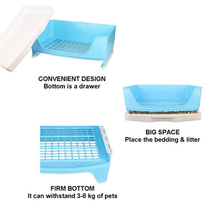 Easy Clean Rabbit Litter Pan with Drawer by HitMyNeed