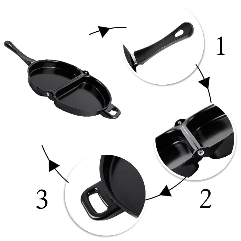 Easy Flip Double-Sided Non-Stick Omelette Pan by HitMyNeed
