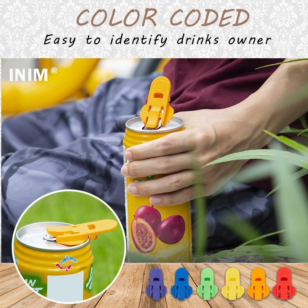 Easy Pop Can Opener & Fizz Saver Set (6 Pack) by HitMyNeed