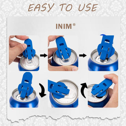 Easy Pop Can Opener & Fizz Saver Set (6 Pack) by HitMyNeed