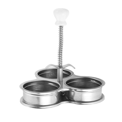 Easy Release Stainless Steel 3-Egg Poacher by HitMyNeed