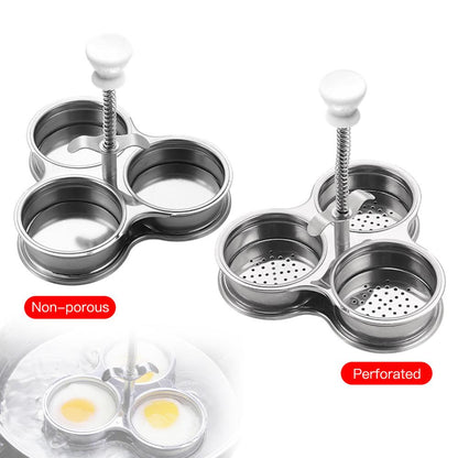 Easy Release Stainless Steel 3-Egg Poacher by HitMyNeed