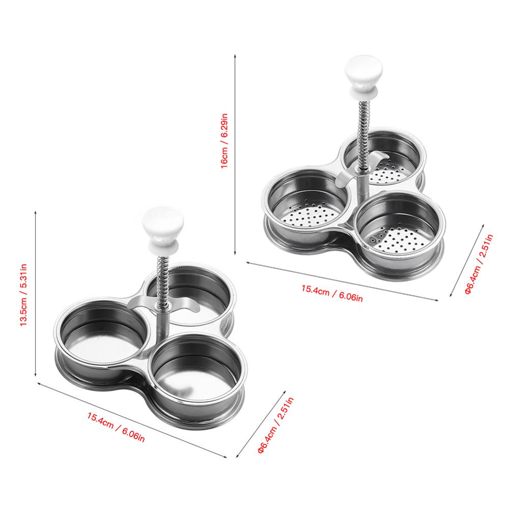 Easy Release Stainless Steel 3-Egg Poacher by HitMyNeed
