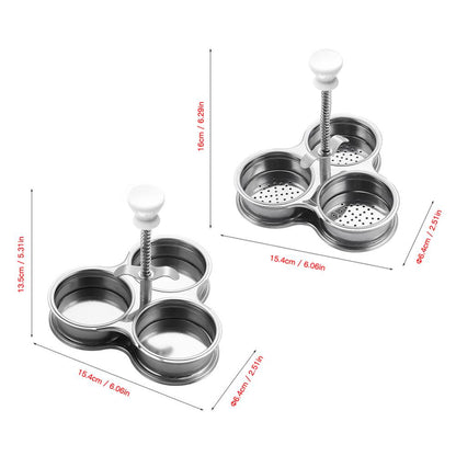 Easy Release Stainless Steel 3-Egg Poacher by HitMyNeed