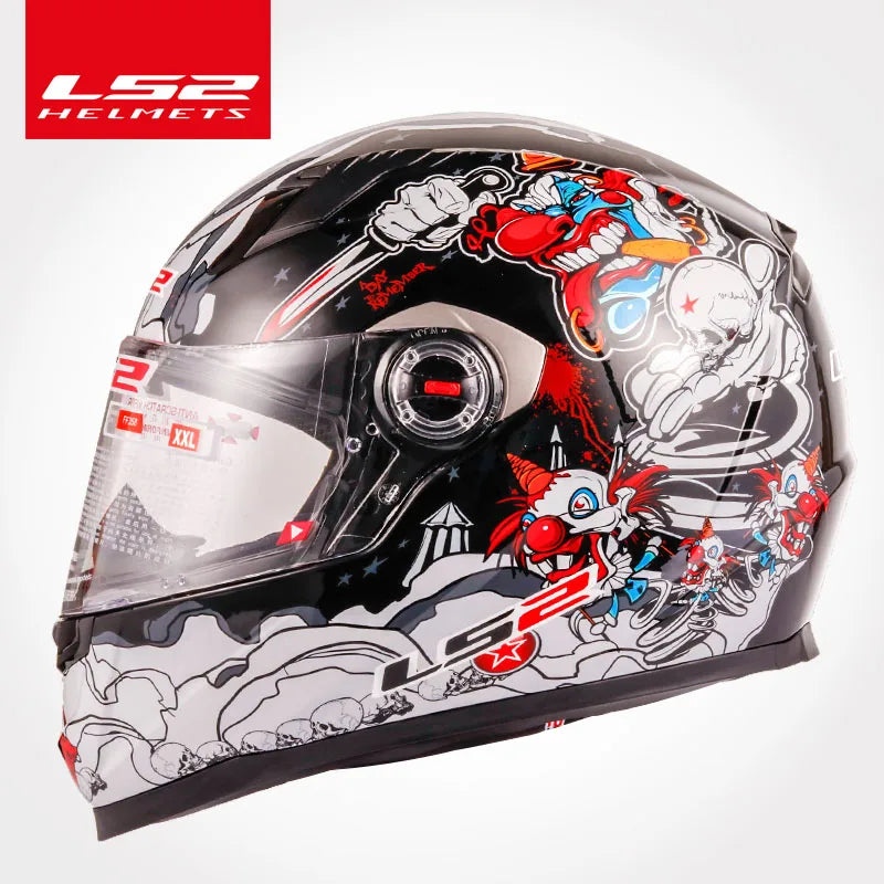 ECE Approved Full Face Motorcycle Helmet ABS black-crazy xxl by HitMyNeed