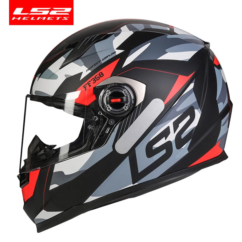 ECE Approved Full Face Motorcycle Helmet ABS red-tank xxxl by HitMyNeed