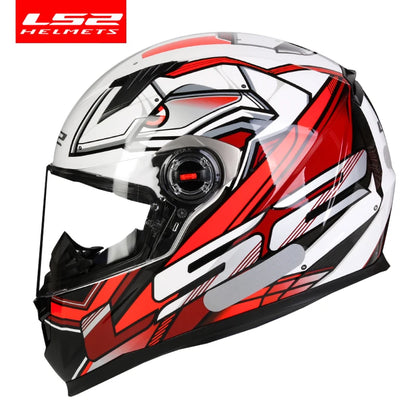 ECE Approved Full Face Motorcycle Helmet ABS red-white xxxl by HitMyNeed