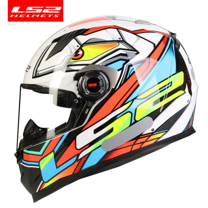ECE Approved Full Face Motorcycle Helmet ABS red-white-yellow xxxl by HitMyNeed