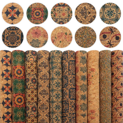 Eco Friendly Cork Fabric Set 10pcs for Crafts by HitMyNeed
