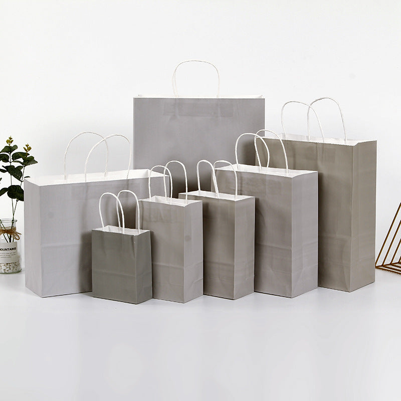 Eco Friendly Kraft Gift Bags Set of 5 grey 12x15x6cm by HitMyNeed
