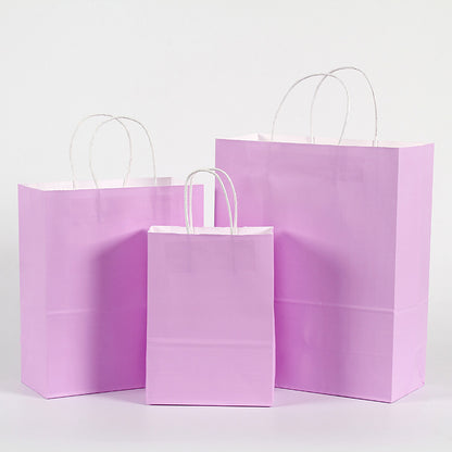 Eco Friendly Kraft Gift Bags Set of 5 light-purple 16x22x8cm by HitMyNeed