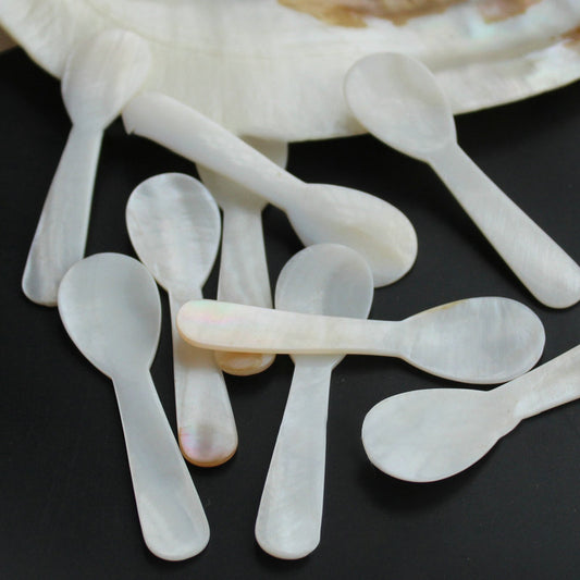 Eco-Friendly Mother of Pearl Seashell Spoons (10pcs) by HitMyNeed