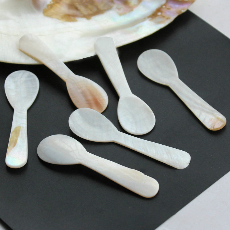 Eco-Friendly Mother of Pearl Seashell Spoons (10pcs) by HitMyNeed
