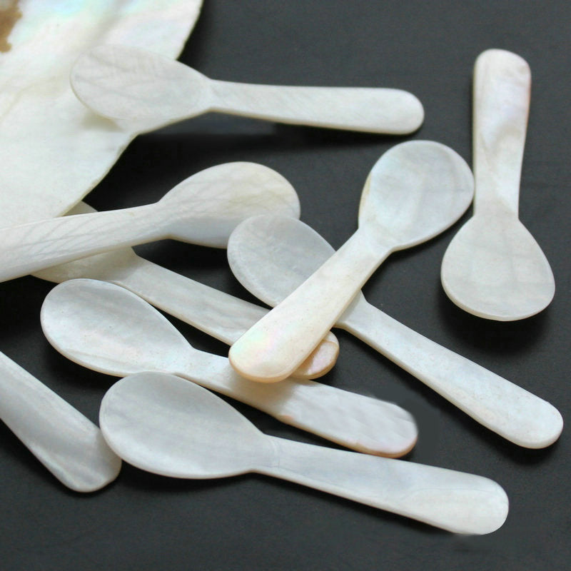 Eco-Friendly Mother of Pearl Seashell Spoons (10pcs) by HitMyNeed