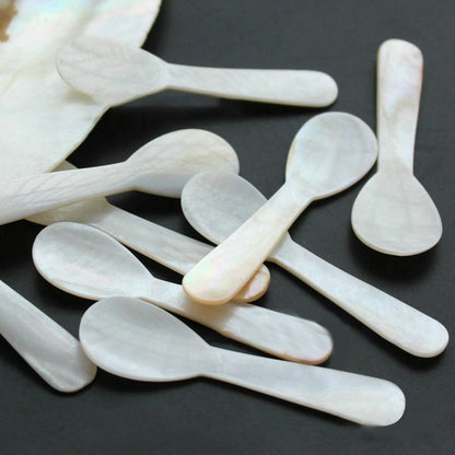 Eco-Friendly Mother of Pearl Seashell Spoons (10pcs) by HitMyNeed