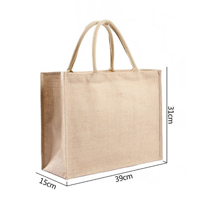 Eco-Friendly Natural Jute Handbag with Open Top by HitMyNeed
