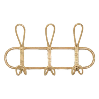Eco Friendly Natural Rattan Wall Coat Hook Rack by HitMyNeed