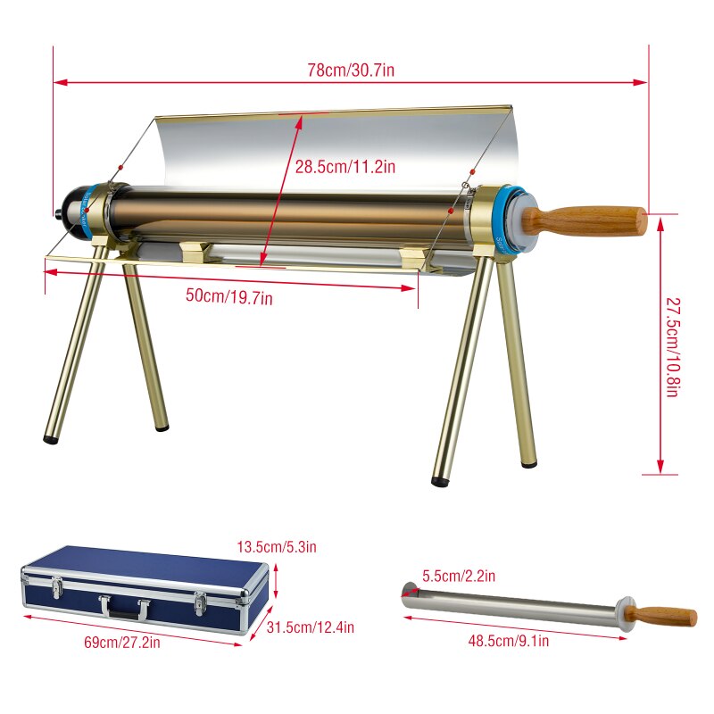 Eco Friendly Portable Solar Grill with Carry Case by HitMyNeed