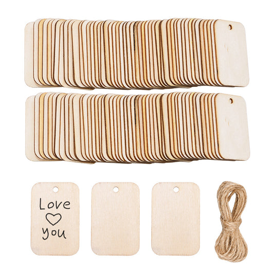 Eco Friendly Wooden Gift Tags with String 50pcs by HitMyNeed