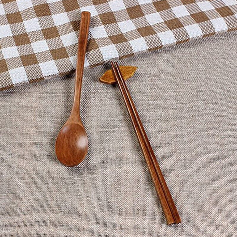 Eco Friendly Wooden Spoon and Chopstick Set, 10pc by HitMyNeed