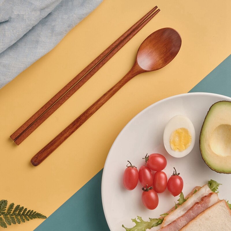 Eco Friendly Wooden Spoon and Chopstick Set, 10pc by HitMyNeed