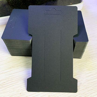 Eco Hair Clip Display Cards with Covers (50 Pack) black-paper by HitMyNeed