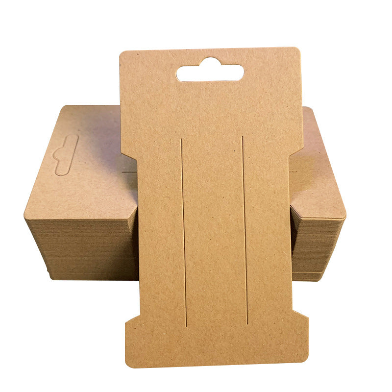 Eco Hair Clip Display Cards with Covers (50 Pack) kraft-paper by HitMyNeed