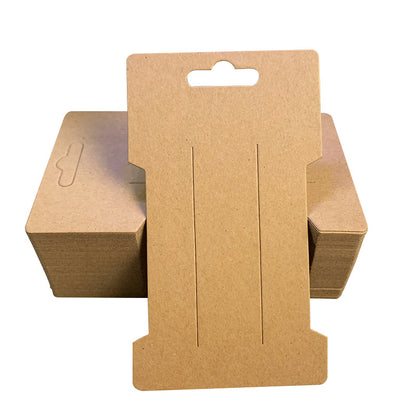 Eco Hair Clip Display Cards with Covers (50 Pack) kraft-paper by HitMyNeed