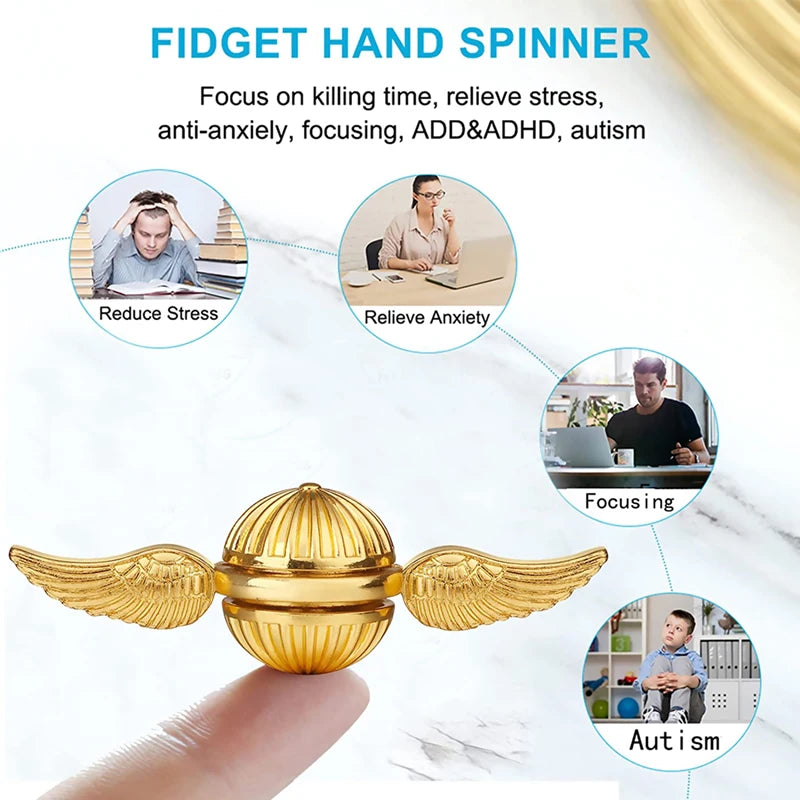 EDC Alloy Fidget Spinner with Rotating Metal Ball by HitMyNeed
