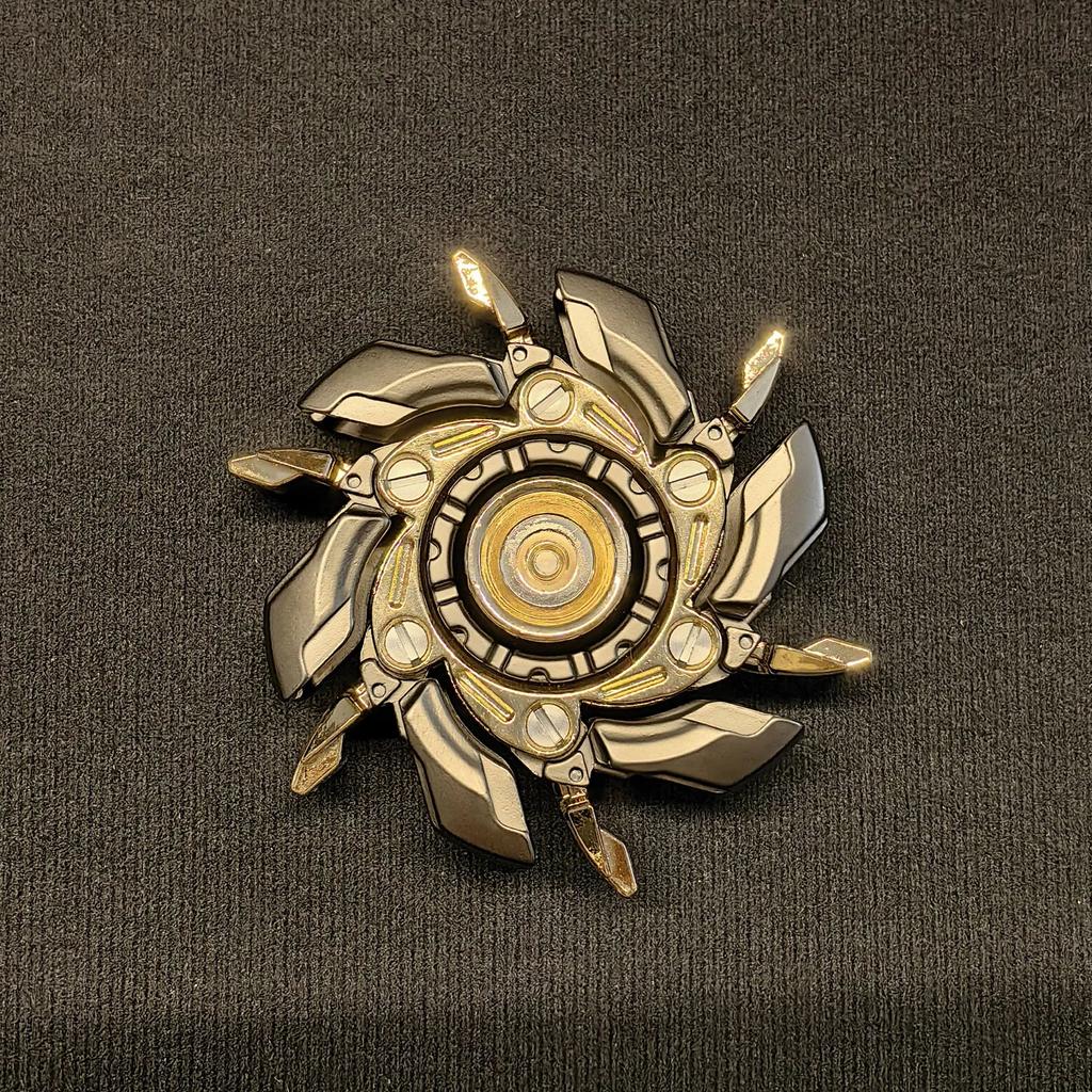 EDC Magnetic Fidget Slider with Open Armor Spinning Top by HitMyNeed