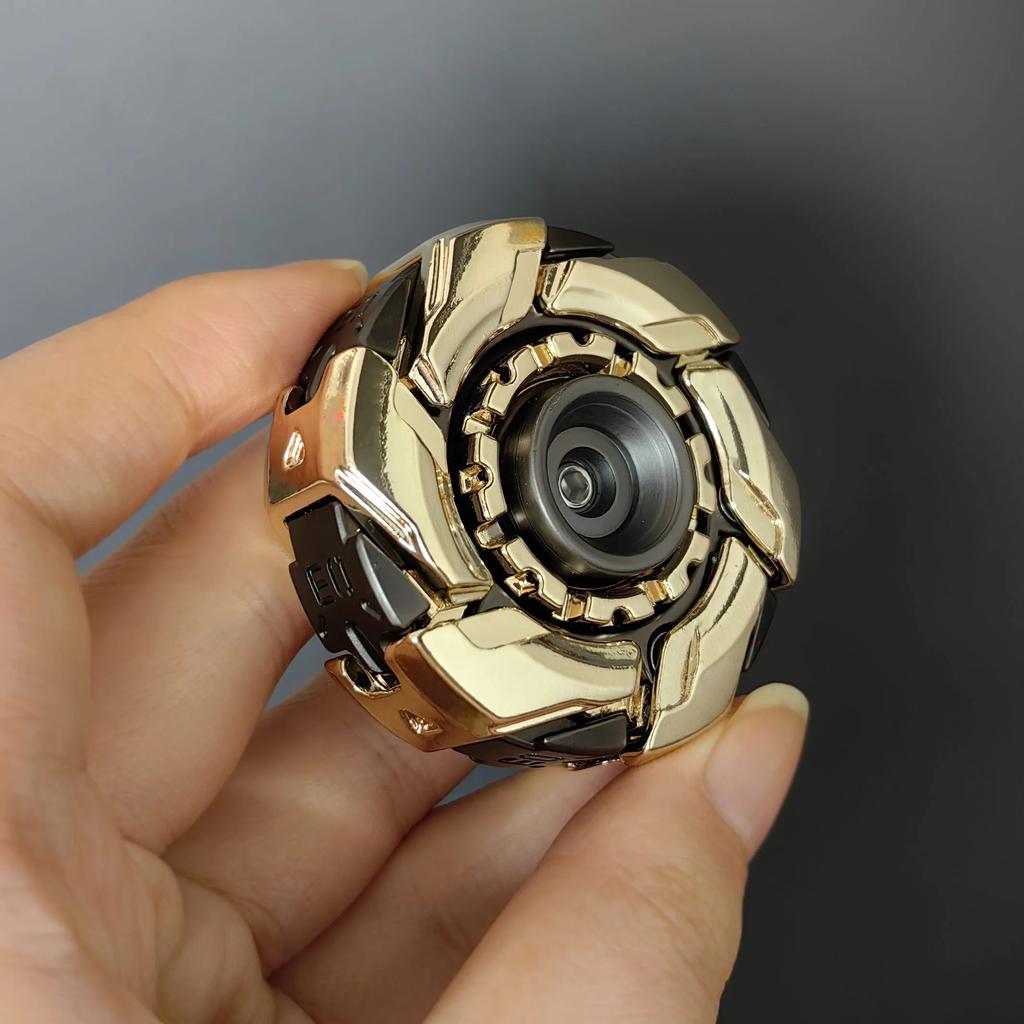 EDC Magnetic Fidget Slider with Open Armor Spinning Top gold by HitMyNeed