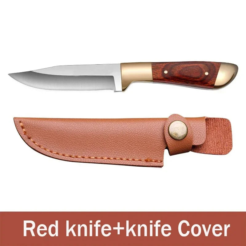 EDC Pocket Knife for Fruit, Boning, BBQ & Outdoor Use red by HitMyNeed
