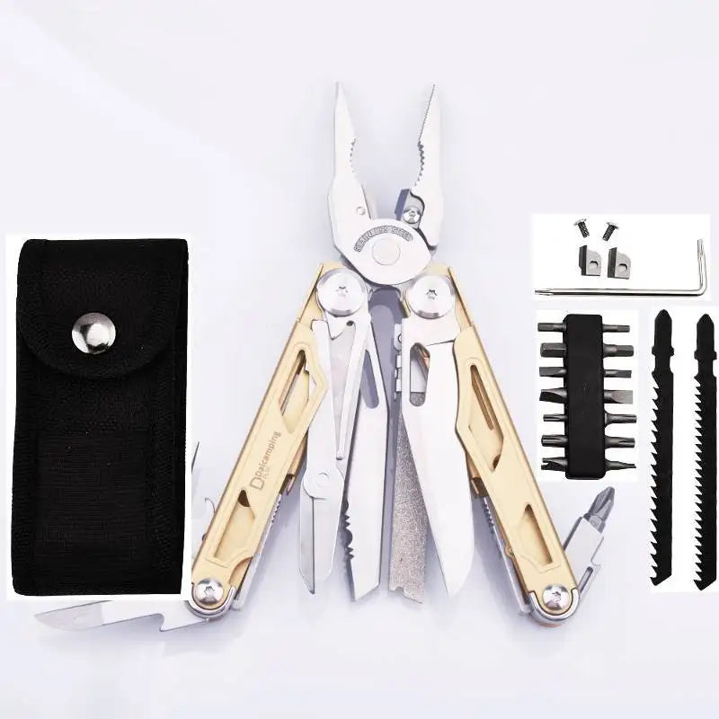 EDC Replaceable-Blade Multitool with Bits & Pouch by HitMyNeed