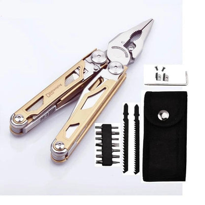 EDC Replaceable-Blade Multitool with Bits & Pouch by HitMyNeed