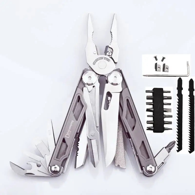 EDC Replaceable-Blade Multitool with Bits & Pouch by HitMyNeed