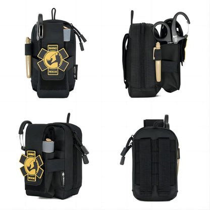 EDC Tactical First Aid Trauma Kit with MOLLE Pouch by HitMyNeed