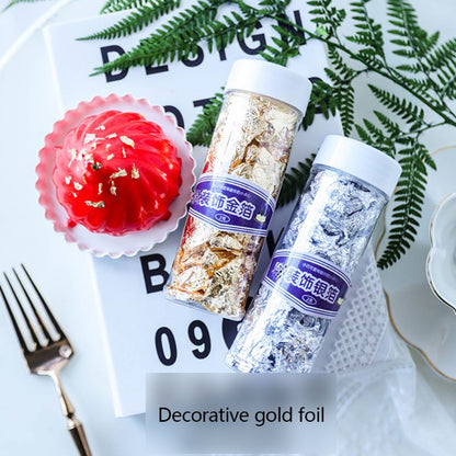 Edible 24K Gold Flakes for Cake and Drink Decoration by HitMyNeed