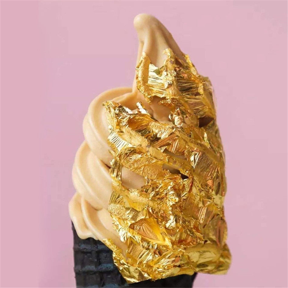 Edible 24K Gold Flakes for Cake and Drink Decoration by HitMyNeed