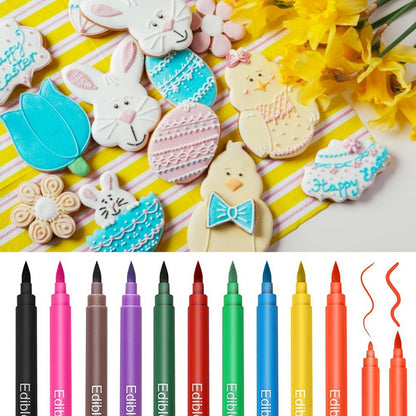Edible Food Color Pens Set, 10 Double-Ended Colors by HitMyNeed