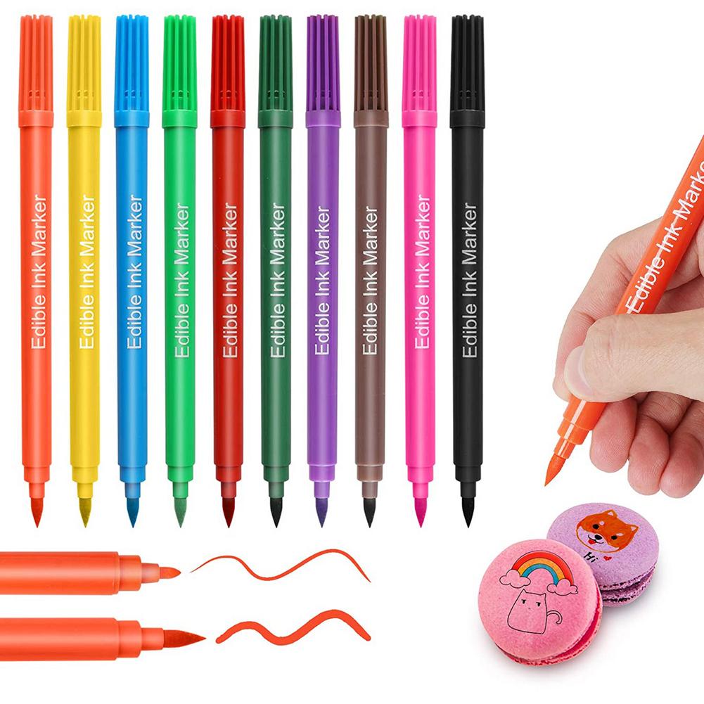 Edible Food Color Pens Set, 10 Double-Ended Colors by HitMyNeed