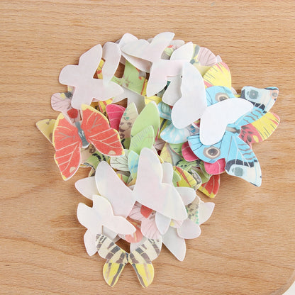 Edible Mixed Butterfly Wafer Cake Toppers (42 pcs) by HitMyNeed
