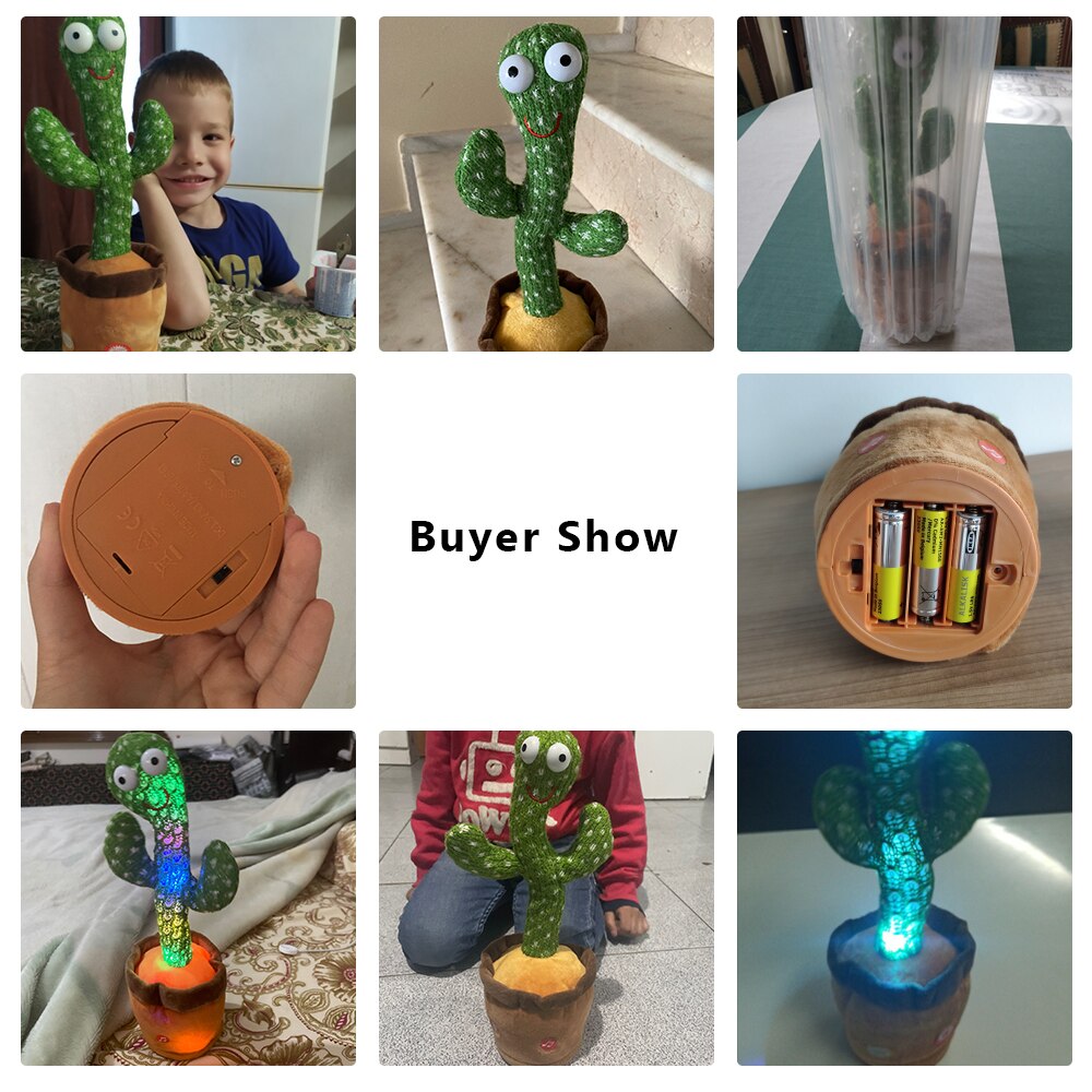 Educational Dancing Cactus Plush Toy with Music by HitMyNeed