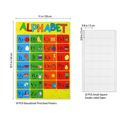 Educational Preschool Posters Set (10 Pack) by HitMyNeed