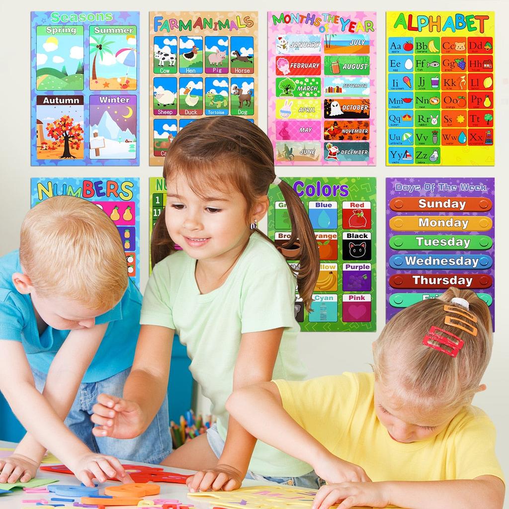 Educational Preschool Posters Set (10 Pack) by HitMyNeed