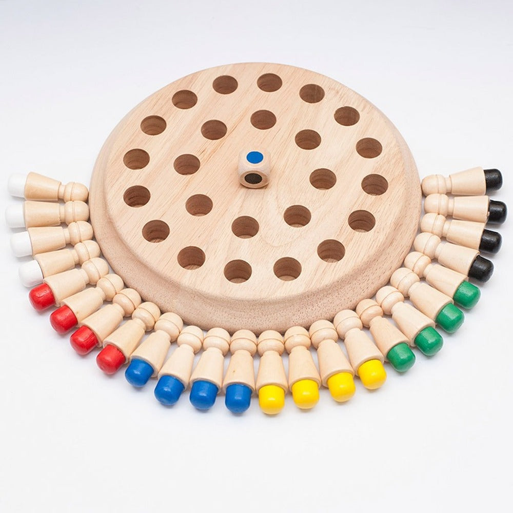 Educational Wooden Memory Chess Game for Kids by HitMyNeed